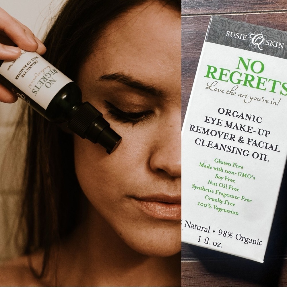 No Regrets Facial Cleansing Oil Organic All Natural Eye Make Up Remover